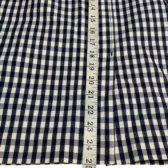 NWT Ann Taylor Skirt Size 2 Sheath Career Nautical Gingham Lined Front Slit - Picture 6 of 6